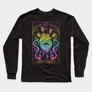 Zodiac sign tarot card Sagittarius Long Sleeve T-Shirt